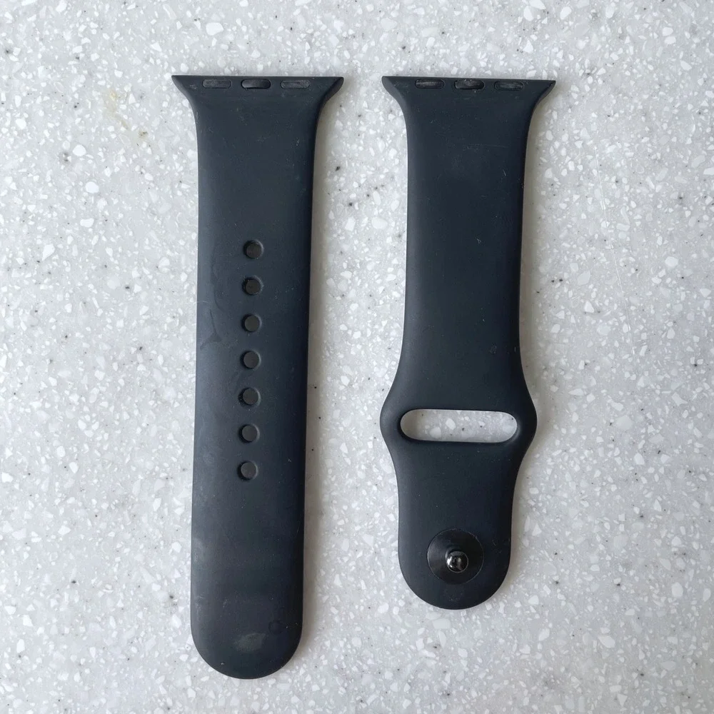Apple Navy Blue Silicone Sport Watch Band Strap Large Fits 38mm 40mm & 41mm Case